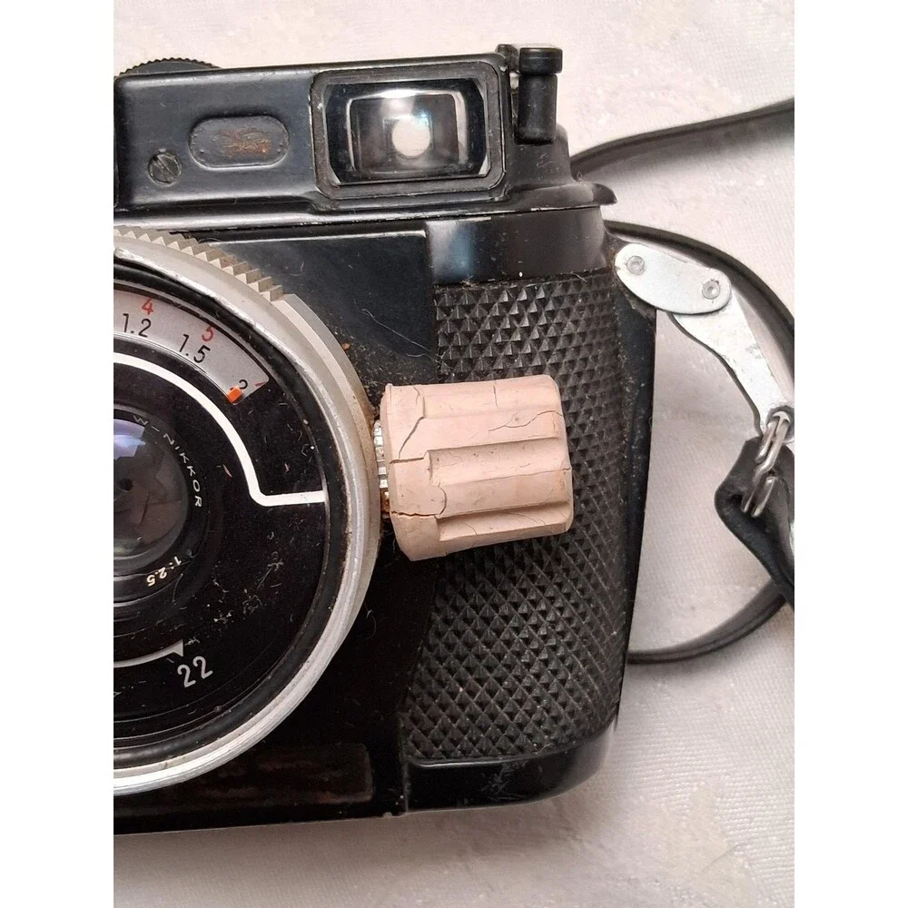 Vintage W-Nikkor 3.5cm F/2.5 Black Camera Lens Body Strap Display Decor